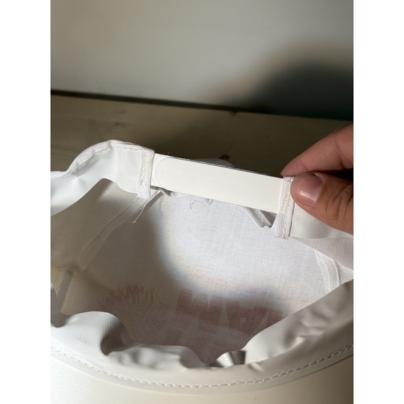 Vintage Red Man Chewing Tobacco Painters Hat Cap USA Logo White/Red - Picture 6 of 6